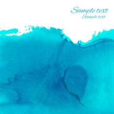 Watercolor blue background with space for text