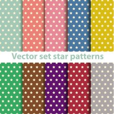 Star patterns seamless Vector