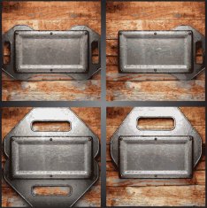 Vector metal and wood background set N24