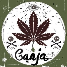 Vintage Label marijuana style Typography vector Elements