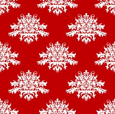 Red or amaranth damask style fabric pattern N2