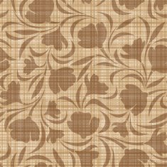 Floral pattern on a sacking background Vector seamless