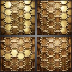 Vector wood and gold background set N34