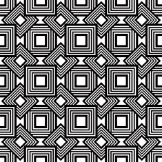 Seamless geometric pattern black and white vector background N2