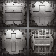 Vector metal background set N104