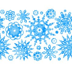 Concept seamless border with snowflakes N7