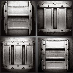 Vector metal background set N106