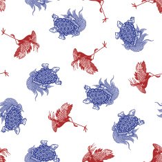 pattern of crane and tortoise N6