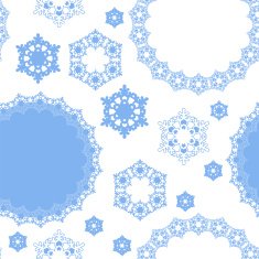 Seamless snowflakes pattern N24