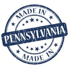 made in Pennsylvania blue round grunge isolated stamp