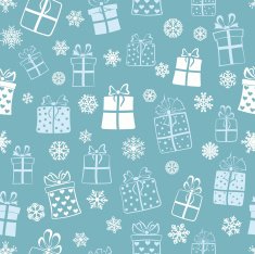 Seamless pattern of gift boxes N19