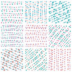 abstract pattern background set