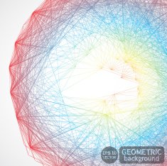 Geometric background made of lines Abstract shape Vector N7