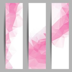 Set of banners with abstract triangles N18