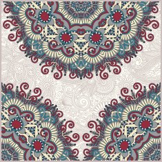 ornamental template with circle floral background N3