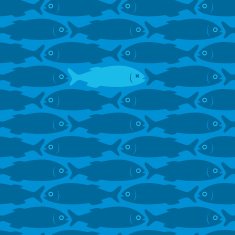 Seamless fish wallpaper (vector) N2