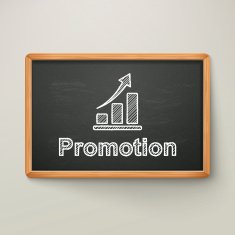 promotion on blackboard in wooden frame N2
