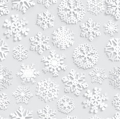 Seamless pattern of paper snowflakes N2
