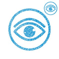 Eye vector simple single color icon isolated on white background N2