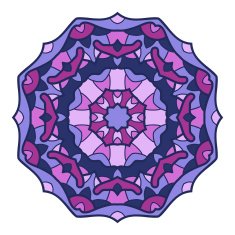 Circular decorative ornament arabic pattern N4