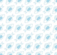 Vector seamless pattern sea theme with fish