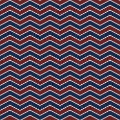 Seamless red and blue chevron pattern on white paper