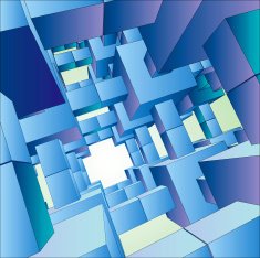 3D Background Vector Futuristic Architecture