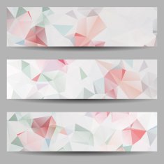 Set of banners with abstract triangles N20
