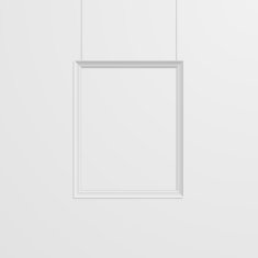 blank paper poster or photo frame on grey wall