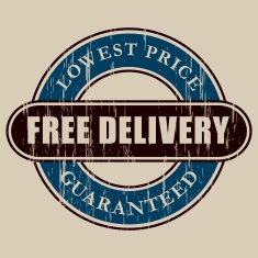 Vintage Free Delivery Label