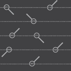 binary code digits and lens pattern eps10