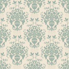 Blue baroque bright pattern N2