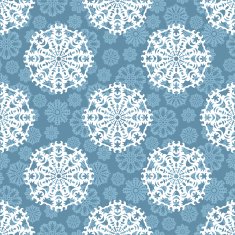 Seamless Christmas pattern with snowflakes N18