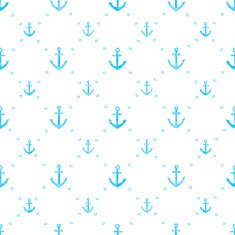 Marine watercolor seamless pattern of anchors Vector illustration Background N2