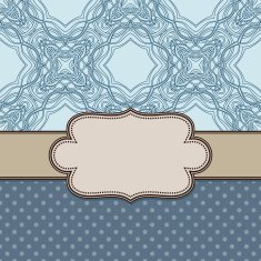 Vintage vector flower frame N196