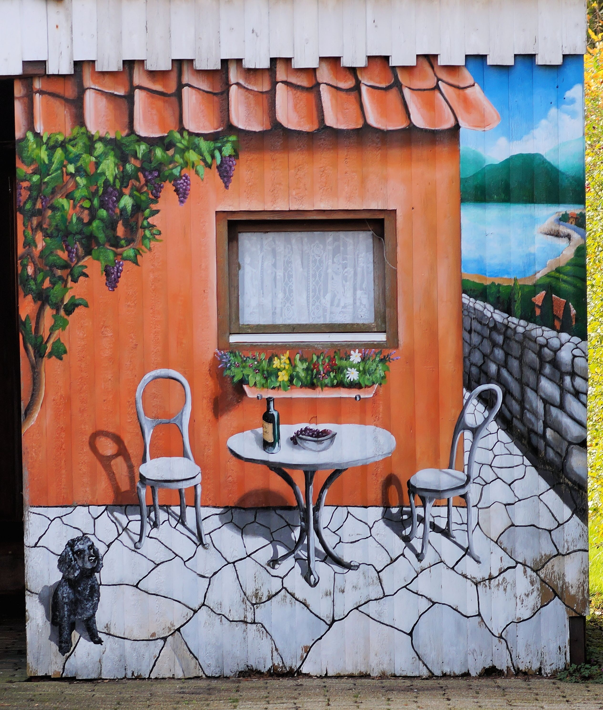 Colorful facade paint house free image download