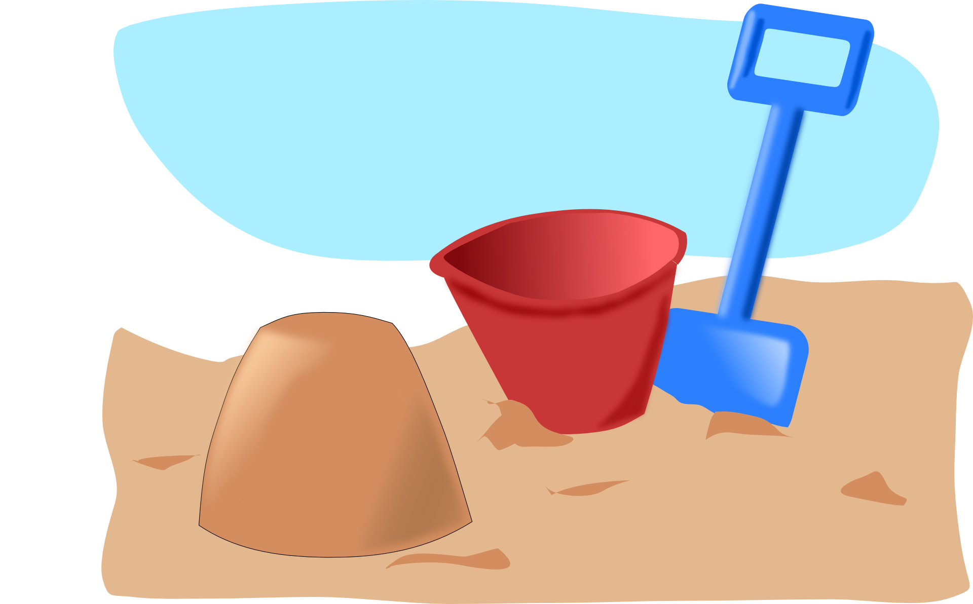 Drawing of sand with children's toys free image download
