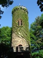 overgrown Bismarck tower in Grimma