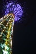 Supertree among night Singaporea