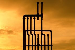 sunset iron architecture night view