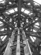View from inside the spire of the Ulm Cathedral