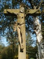 cross in a cemetery in the city of Hockenheim