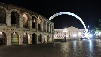 comet monument in Verona