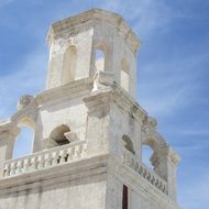 white tower of the church