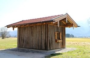 log hut rest house for hikers