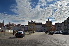 square of the old town in south bohemia