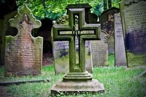 graveyard tombstones