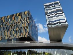 unusual architecture of the building in skolkovo