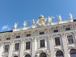 Sculptures on hofburg imperial palace in Vienna