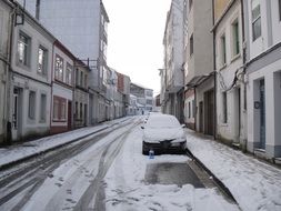 snowy street in nevada